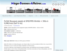 Tablet Screenshot of mega-bonnes-affaires.com